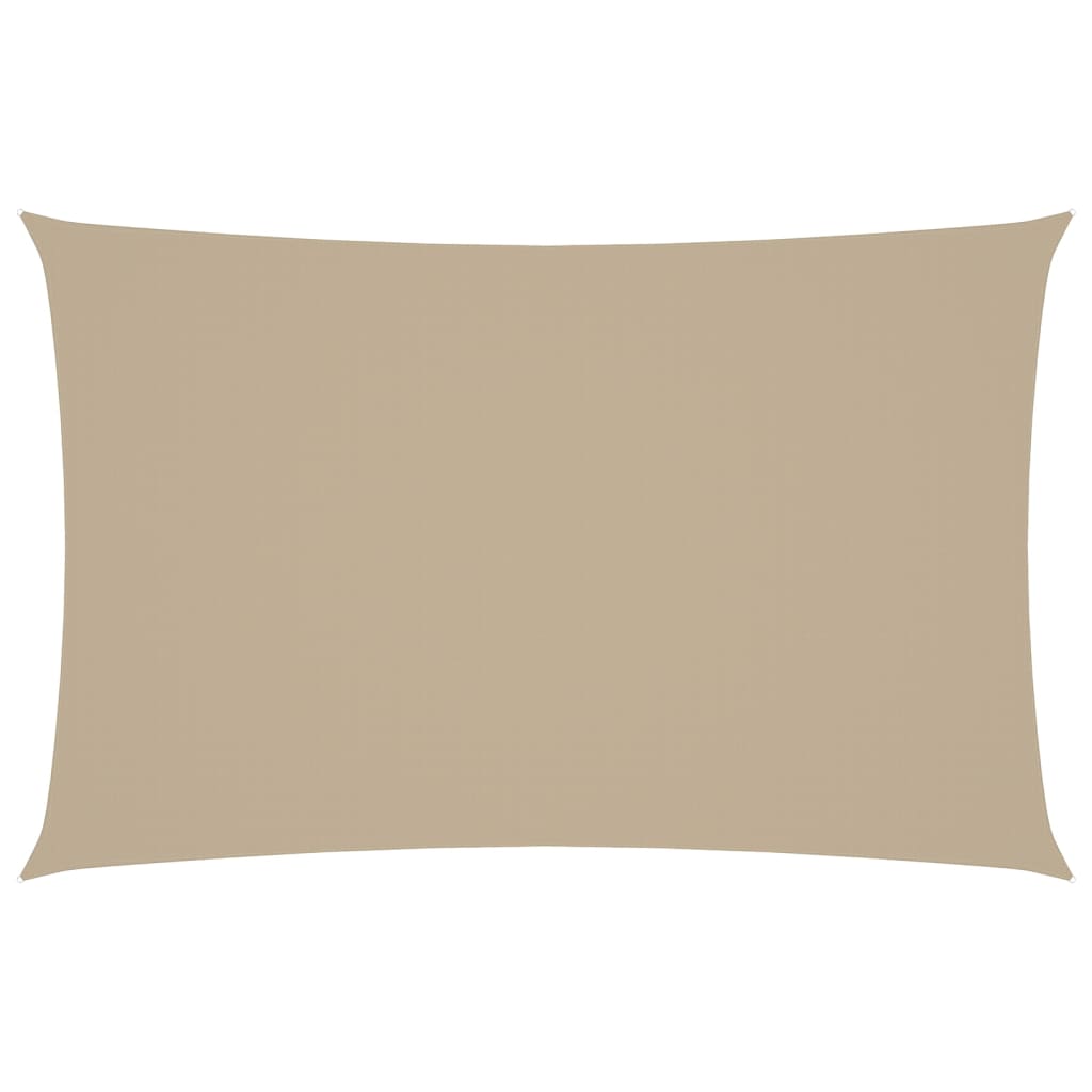 solsejl 5x8 m rektangulær oxfordstof beige