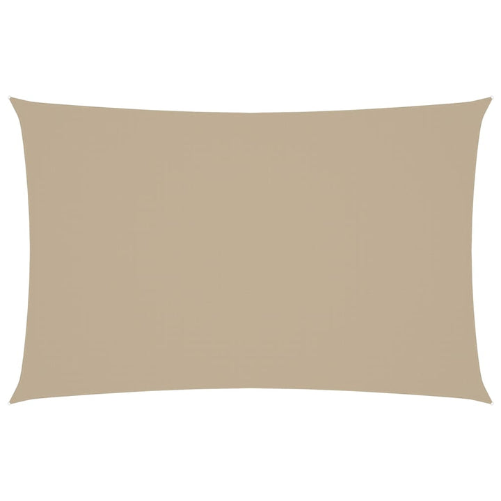 solsejl 5x8 m rektangulær oxfordstof beige