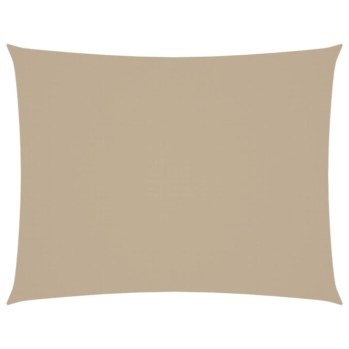 solsejl 6x7 m rektangulær oxfordstof beige