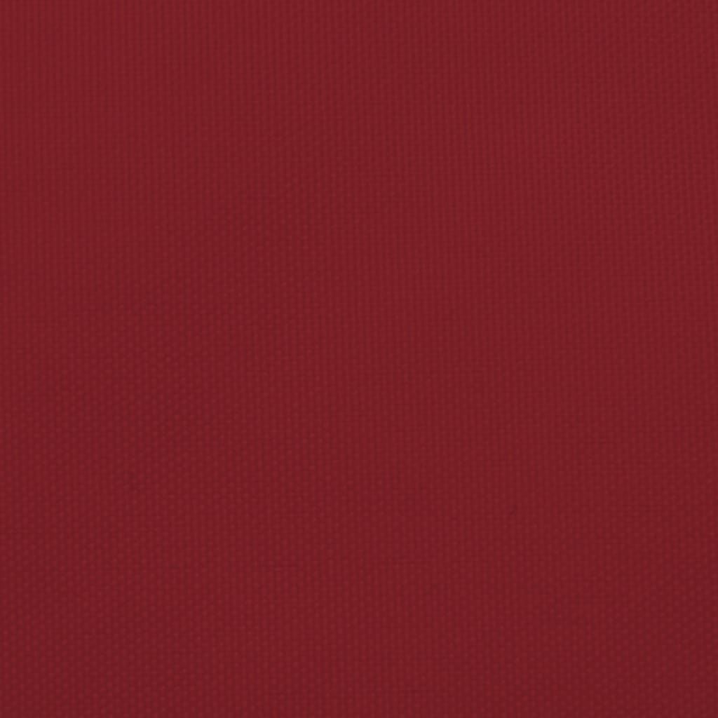 solsejl 5x6 m rektangulær oxfordstof rød