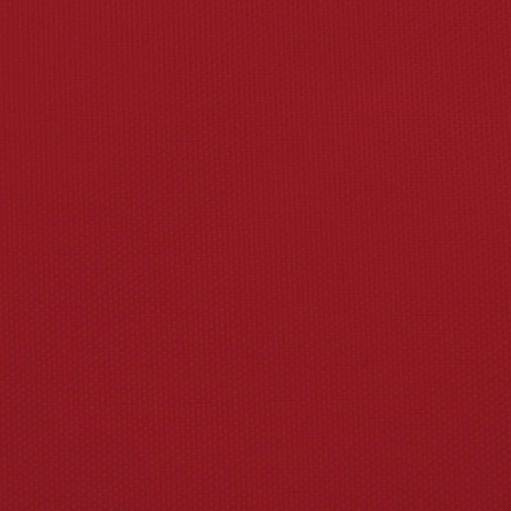 solsejl 5x6 m rektangulær oxfordstof rød
