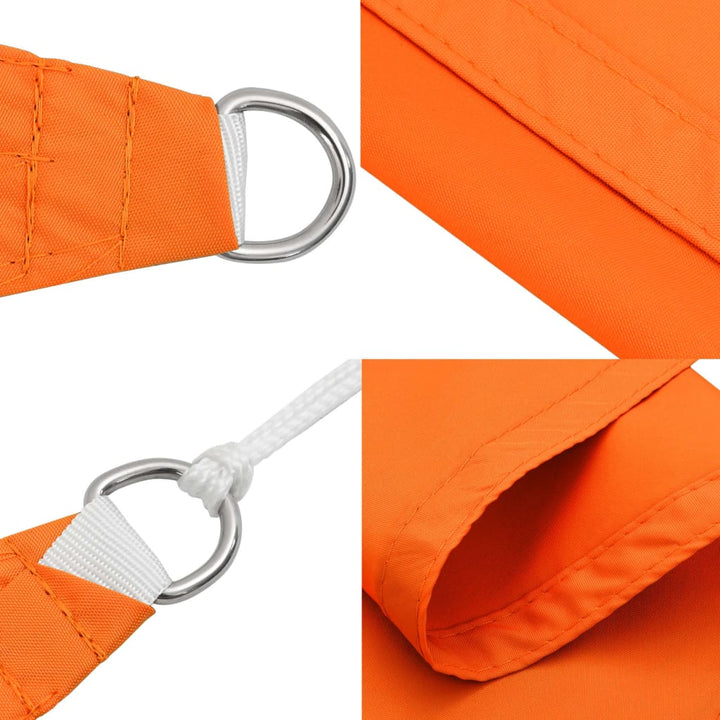 solsejl 7x7 m oxfordstof firkantet orange