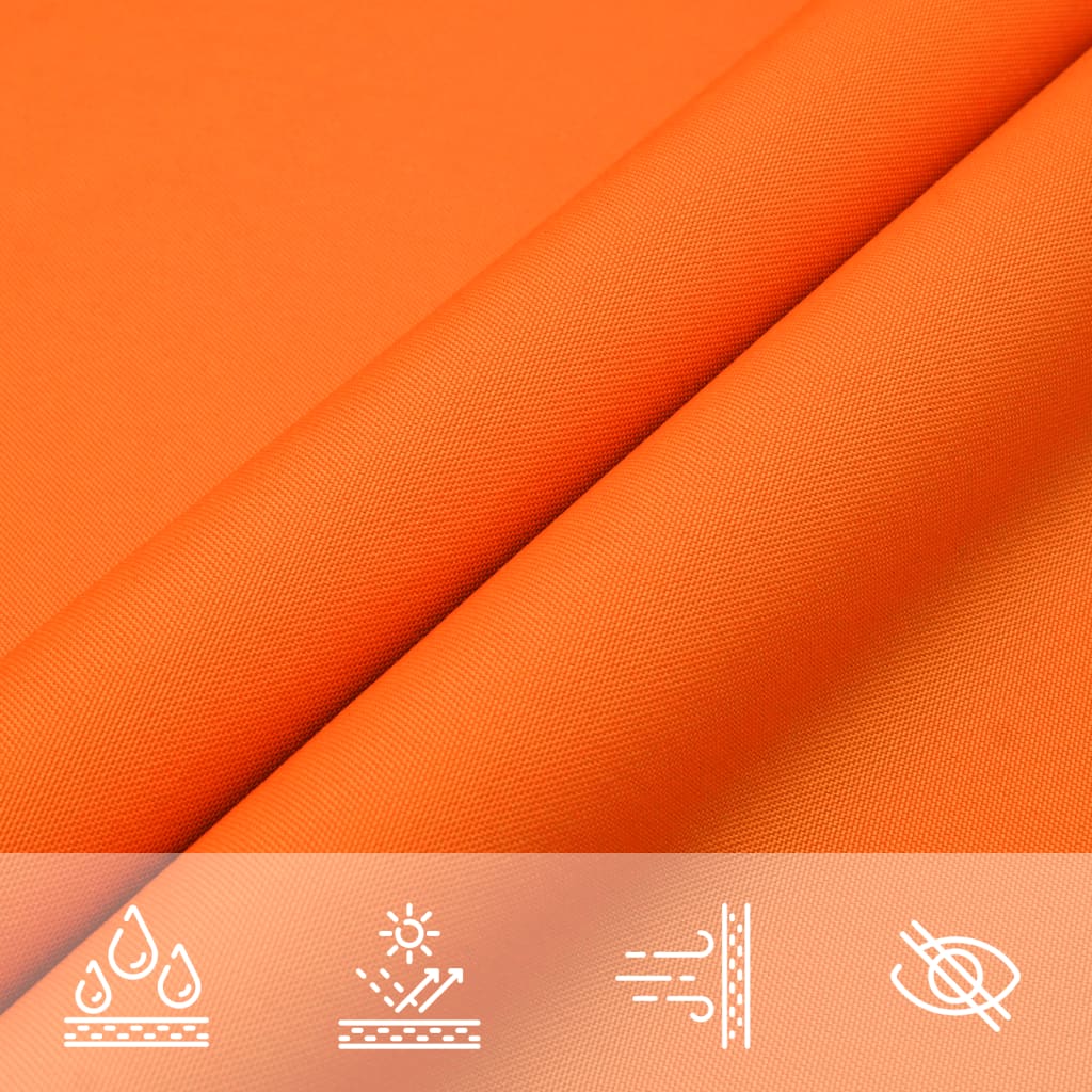 solsejl 7x7 m oxfordstof firkantet orange