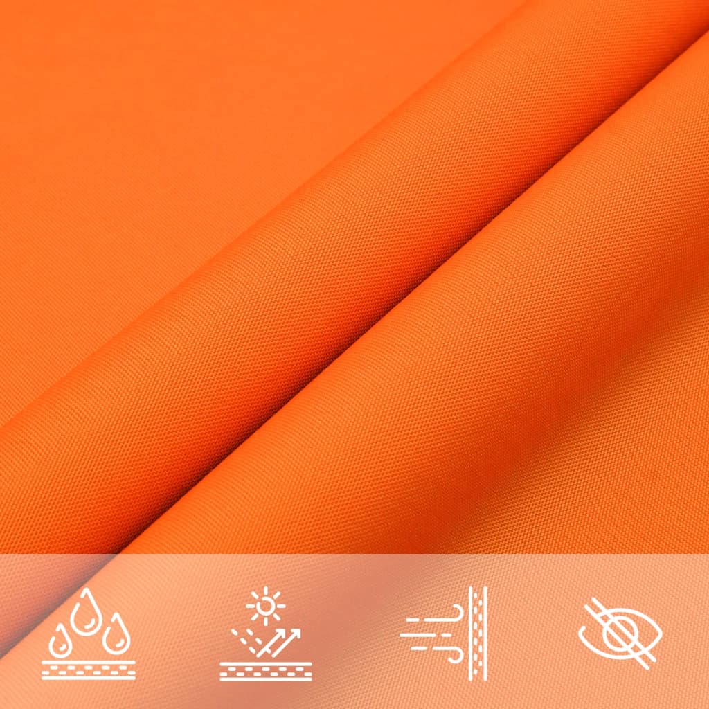 solsejl 5x8 m rektangulær oxfordstof orange