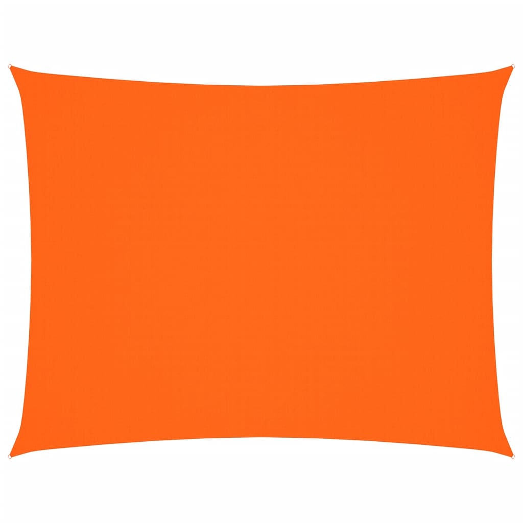 solsejl 6x7 m rektangulær oxfordstof orange
