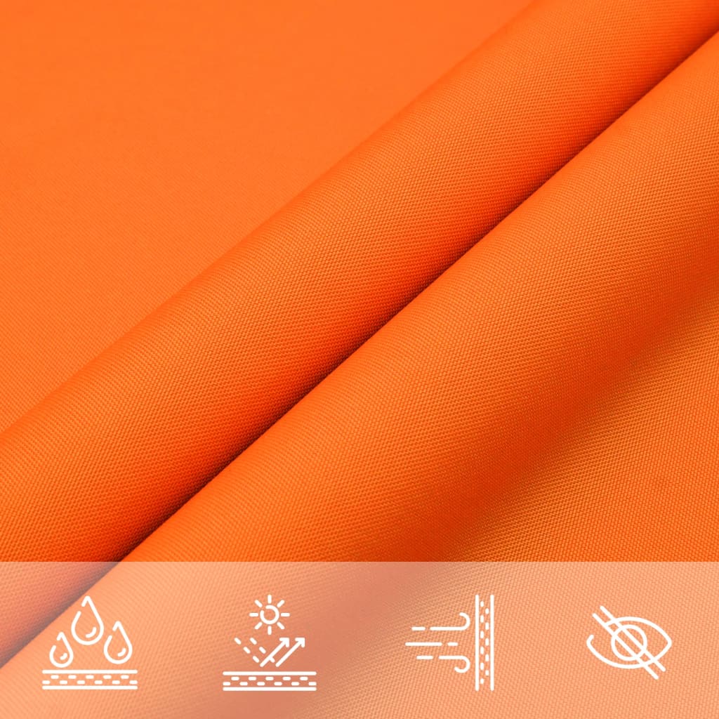 solsejl 6x7 m rektangulær oxfordstof orange