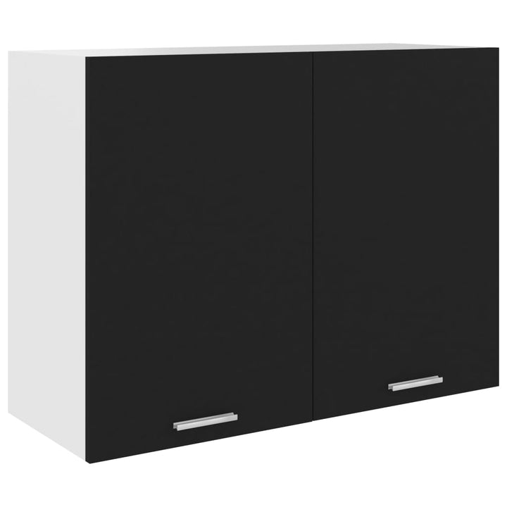 vægskab Lyon 80x31x60 cm konstrueret træ sort