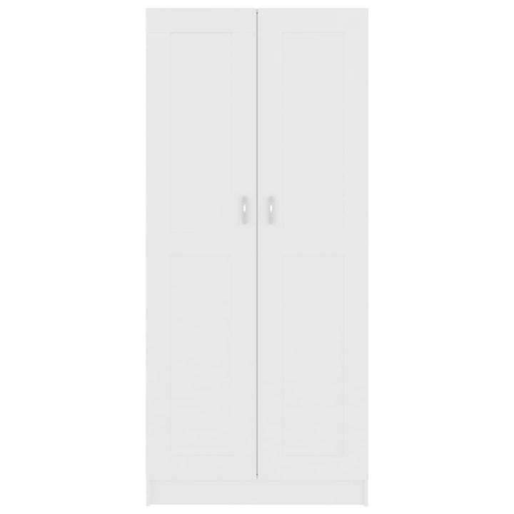bogskab 82,5x30,5x185,5 cm konstrueret træ hvid
