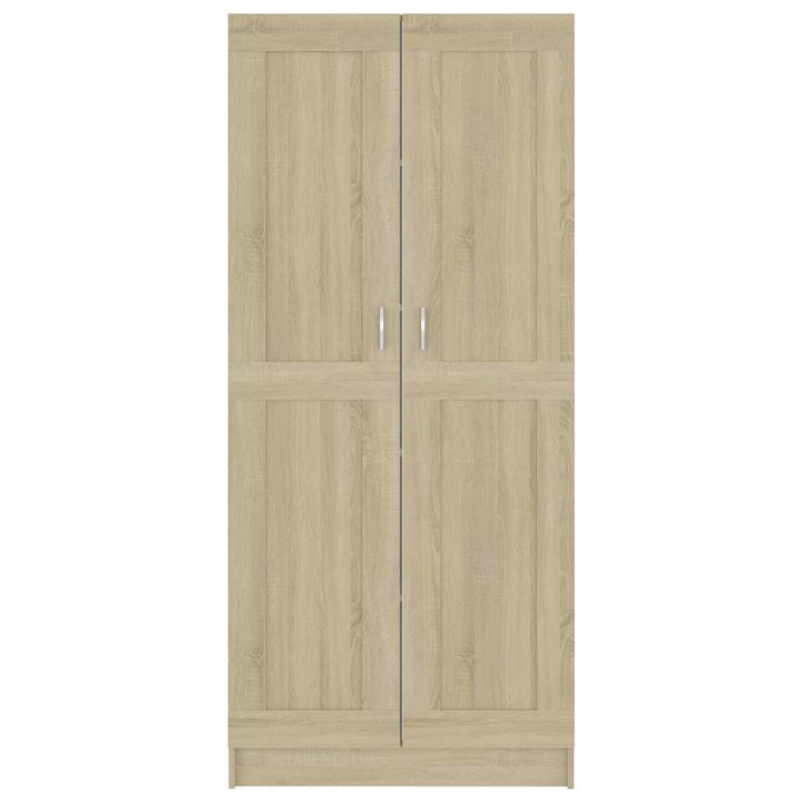 bogskab 82,5x30,5x185,5 cm konstrueret træ sonoma-eg