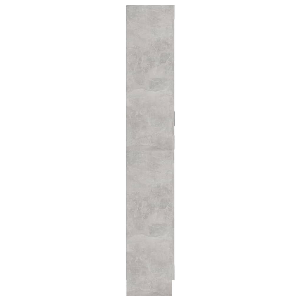 bogskab 82,5x30,5x185,5 cm konstrueret træ betongrå