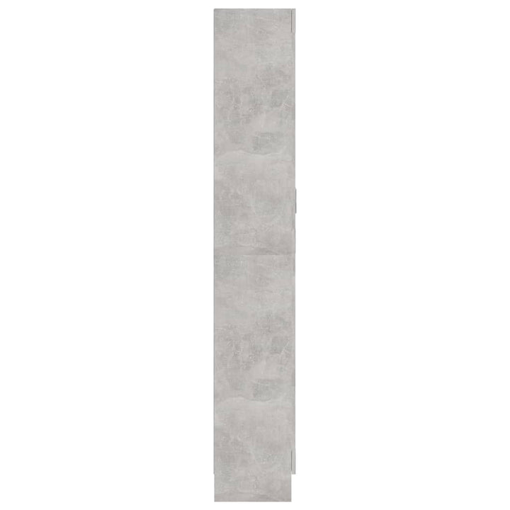 bogskab 82,5x30,5x185,5 cm konstrueret træ betongrå