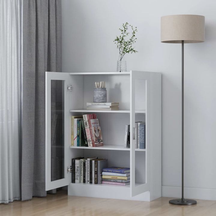 vitrineskab 82,5x30,5x115 cm spånplade hvid