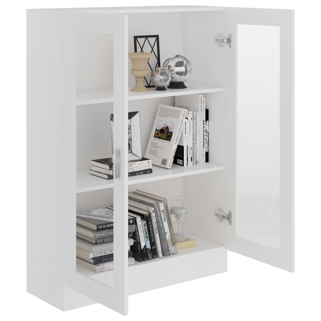 vitrineskab 82,5x30,5x115 cm spånplade hvid