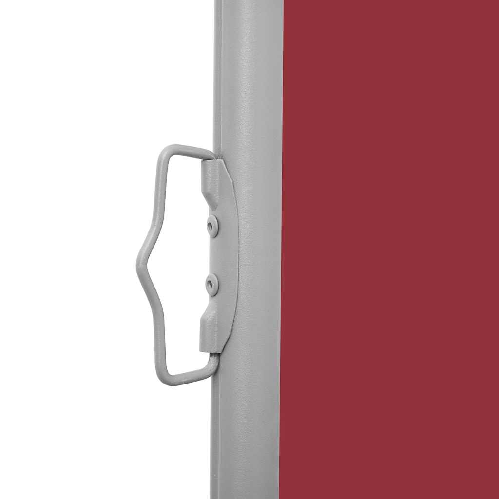 sidemarkise til terrassen 140x600 cm sammenrullelig rød