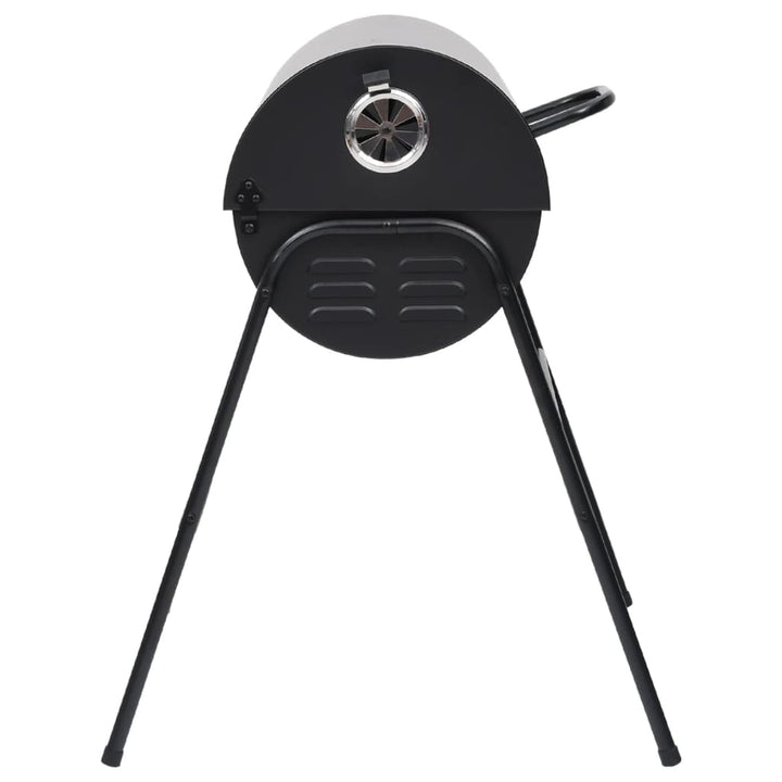 tøndegrill med 2 grillriste 80x95x90 cm stål sort