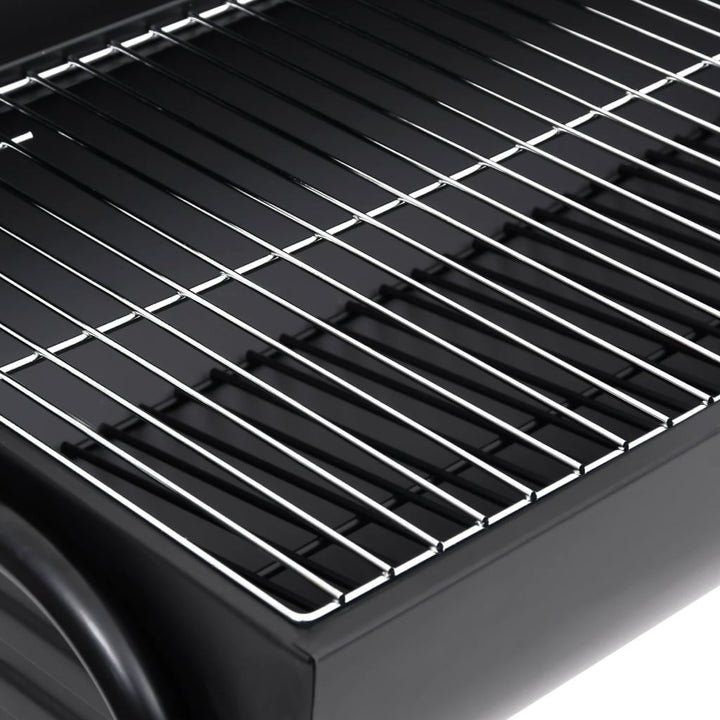 tøndegrill med 2 grillriste 80x95x90 cm stål sort
