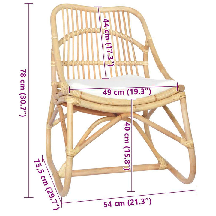 rattanstol linned