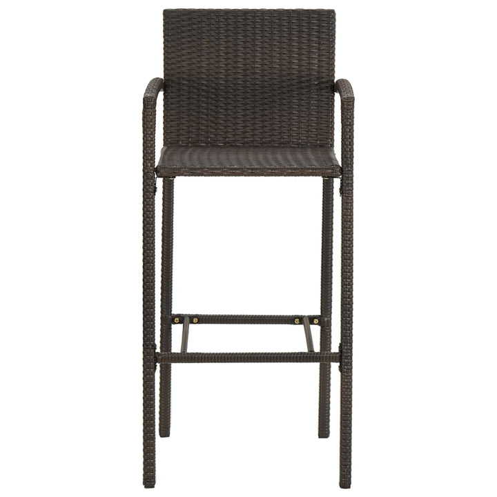 barstole 2 stk. polyrattan brun