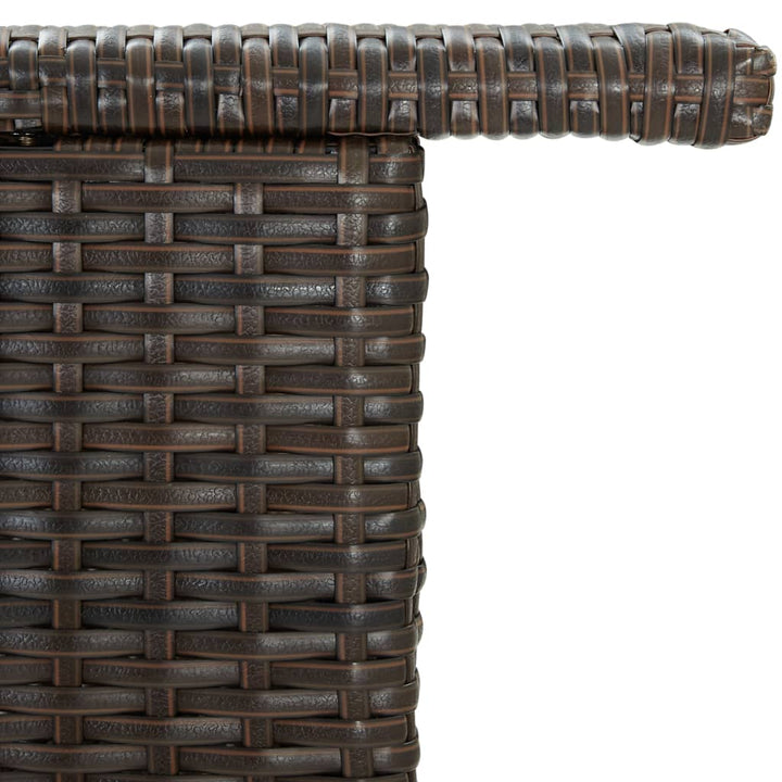 barbord til haven 120x55x110 cm polyrattan brun