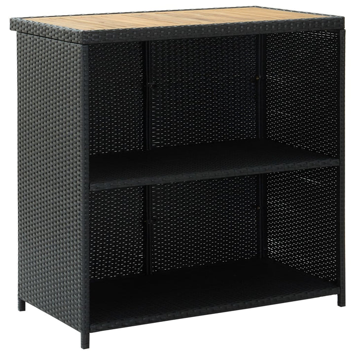 barsæt 3 dele polyrattan sort