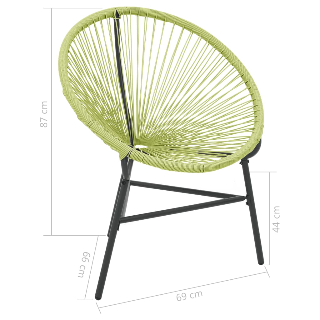 Acapulco-havestol polyrattan grøn