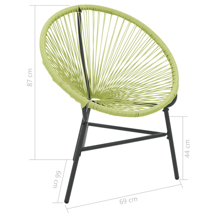 Acapulco-havestol polyrattan grøn
