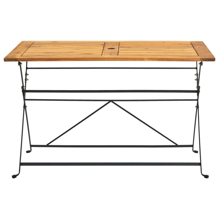 foldbart havebord 120x70x74 cm massivt akacietræ