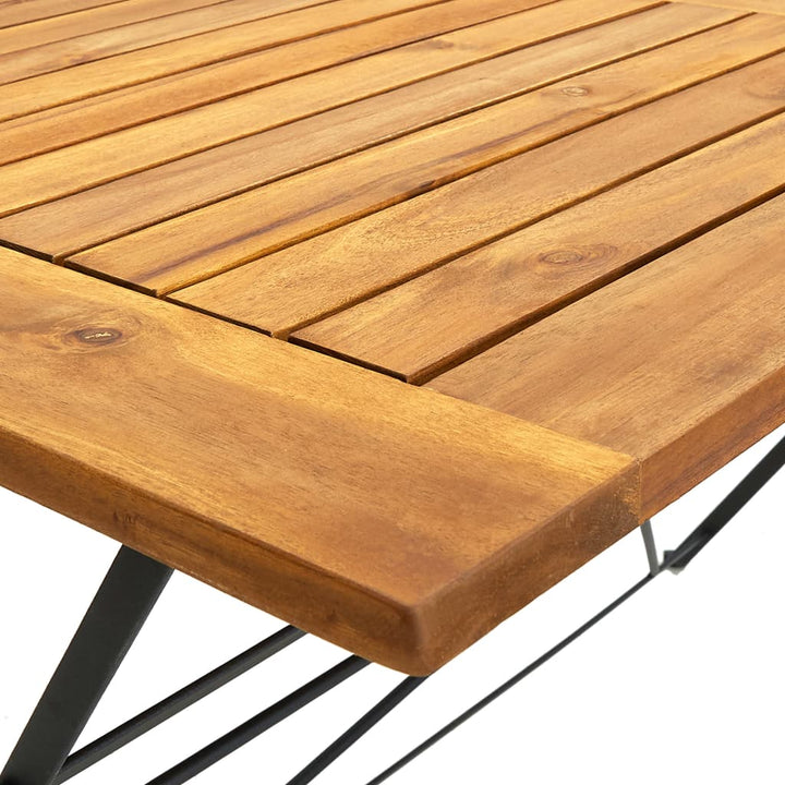 foldbart havebord 120x70x74 cm massivt akacietræ