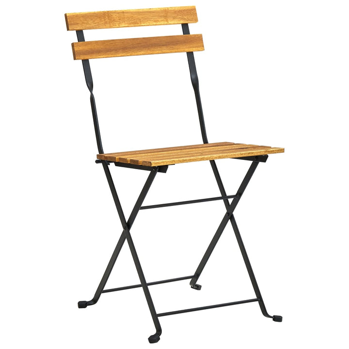 foldbare bistrostole 4 stk. massivt akacietræ