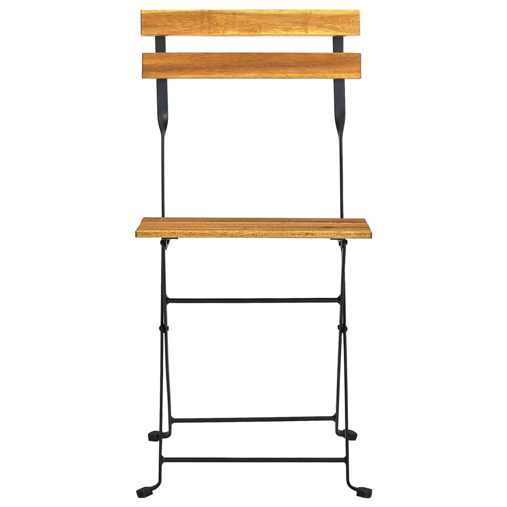 foldbare bistrostole 4 stk. massivt akacietræ