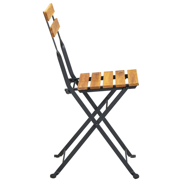foldbare bistrostole 4 stk. massivt akacietræ