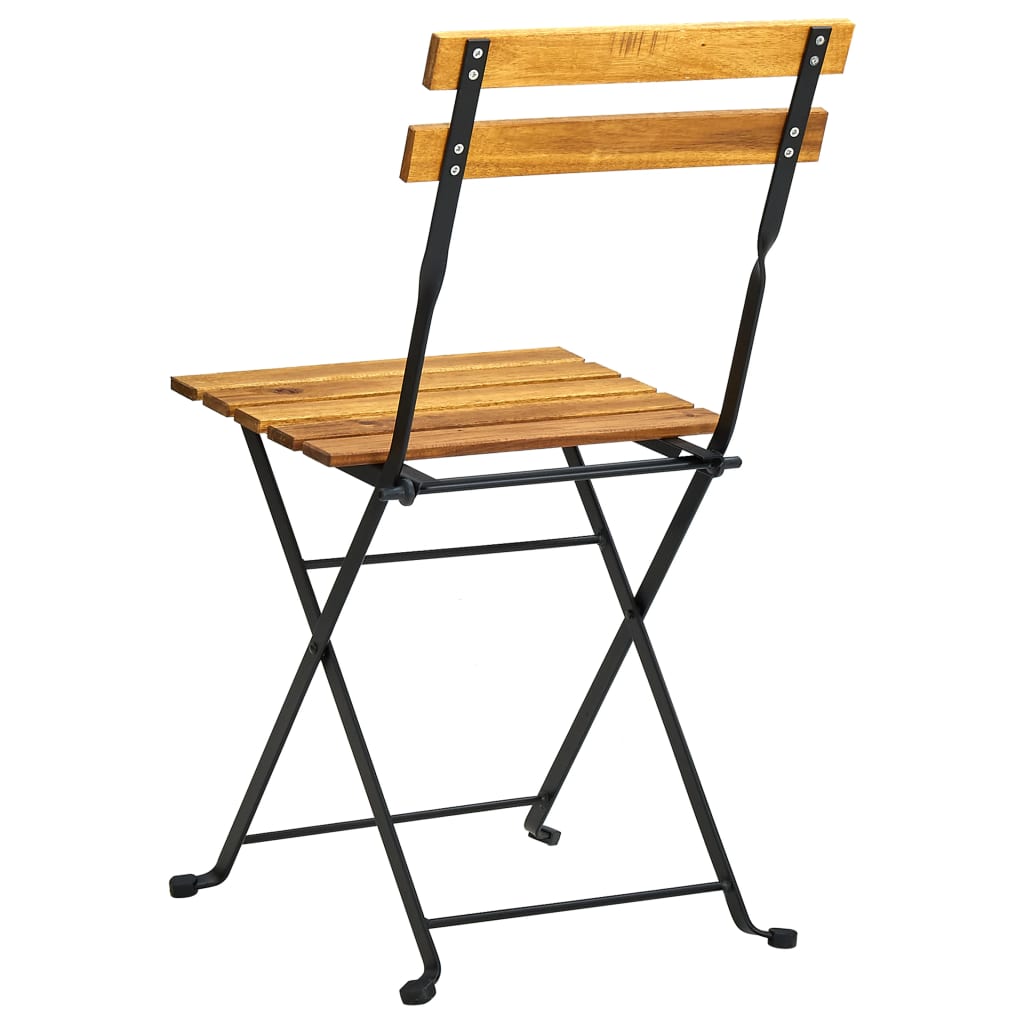 foldbare bistrostole 4 stk. massivt akacietræ