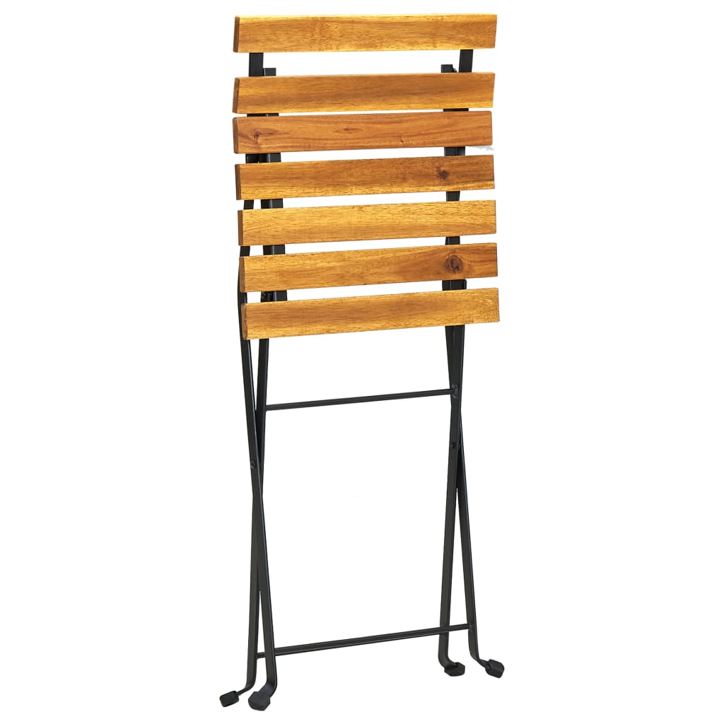 foldbare bistrostole 4 stk. massivt akacietræ