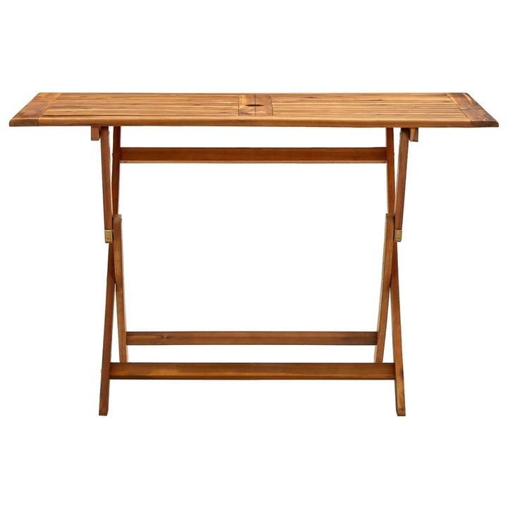 foldbart havebord 120x70x75 cm massivt akacietræ