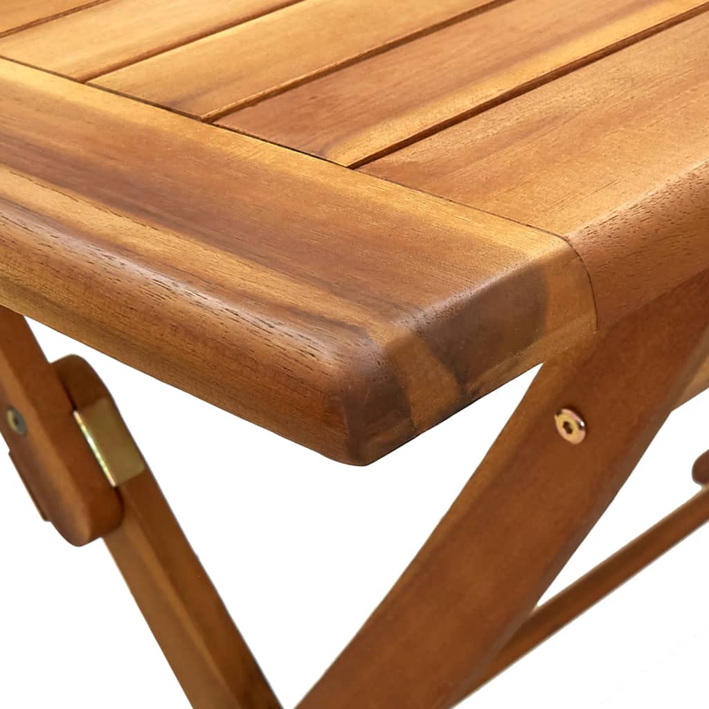 foldbart havebord 120x70x75 cm massivt akacietræ