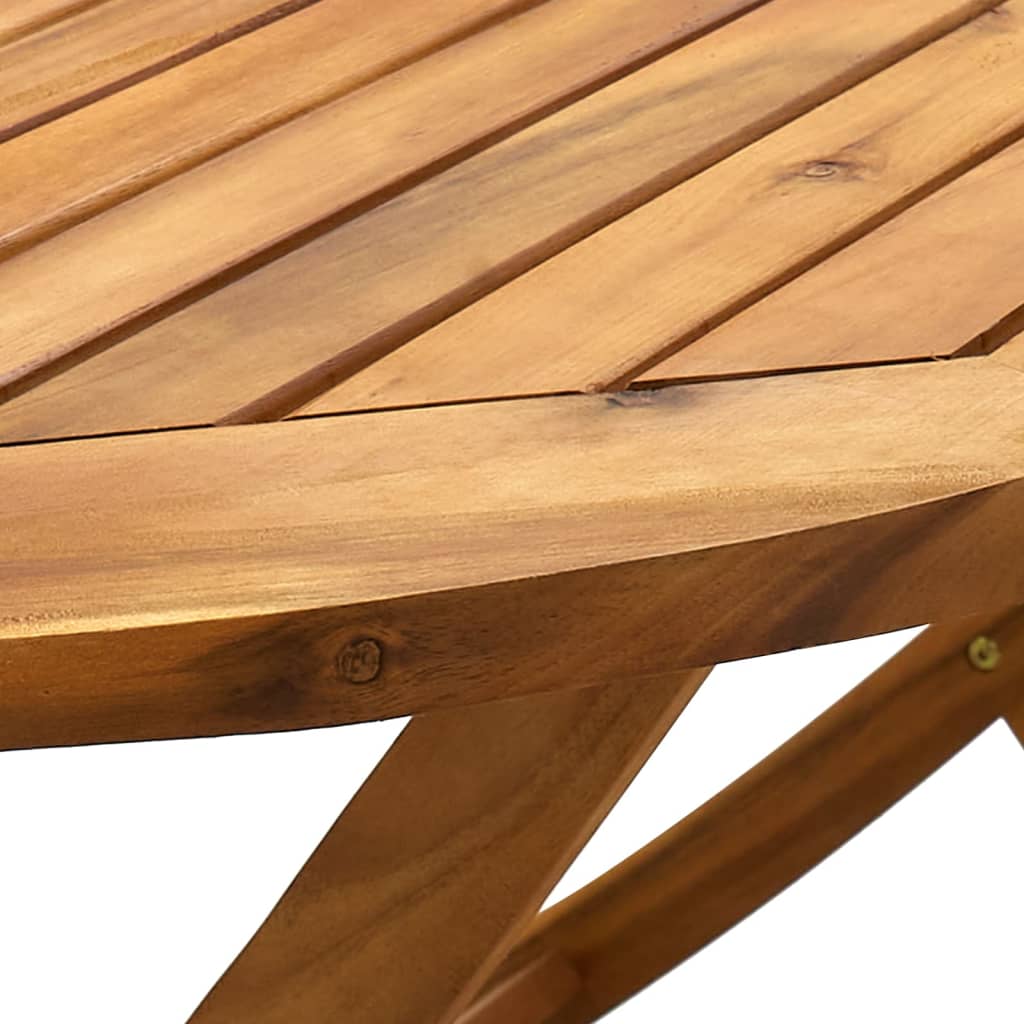 foldbart havebord 160x85x75 cm massivt akacietræ