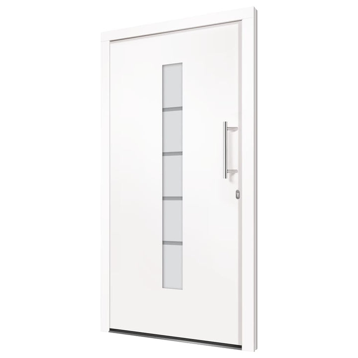 hoveddør 100x200 cm aluminium og PVC hvid