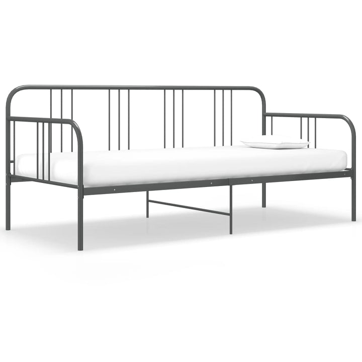 sengestel til udtræksseng 90x200 cm metal grå