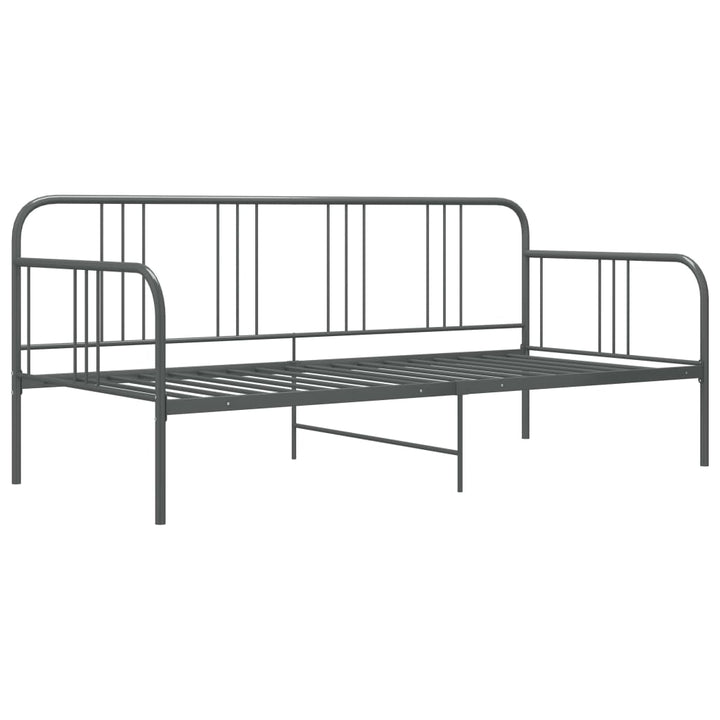 sengestel til udtræksseng 90x200 cm metal grå