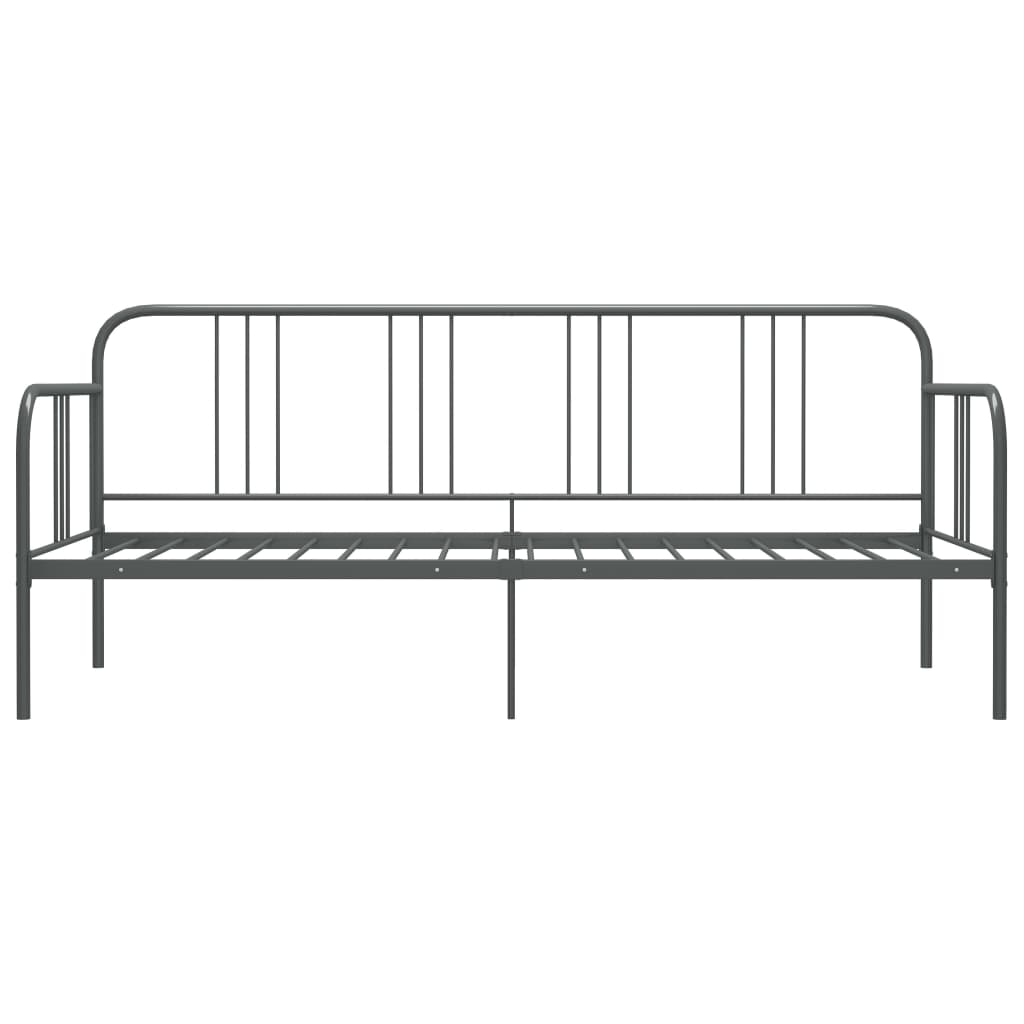 sengestel til udtræksseng 90x200 cm metal grå