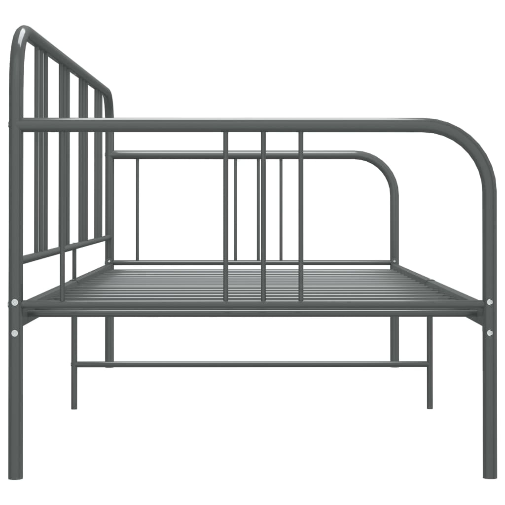 sengestel til udtræksseng 90x200 cm metal grå