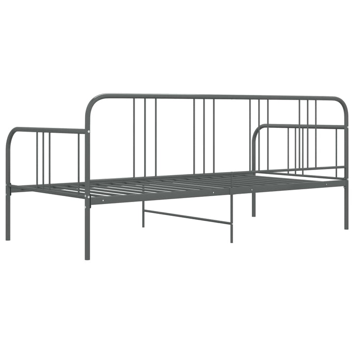 sengestel til udtræksseng 90x200 cm metal grå