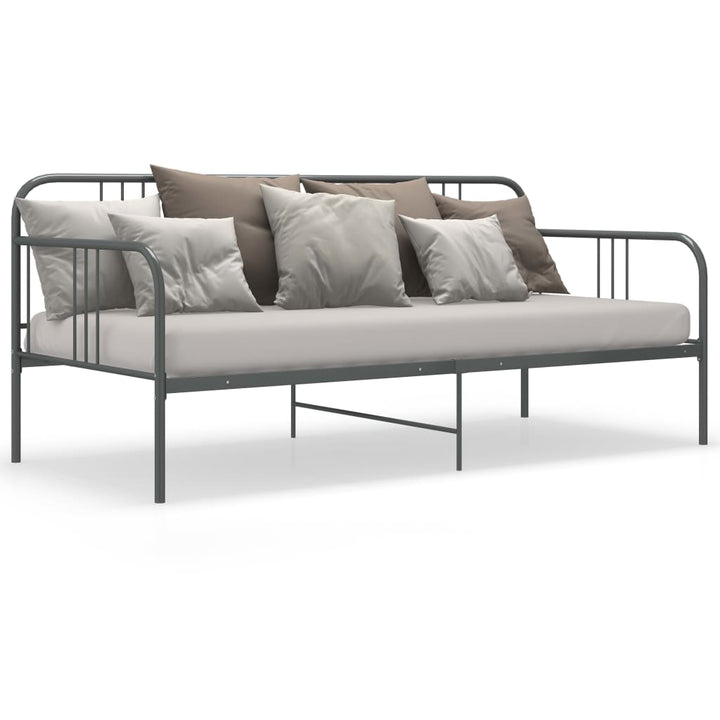 sengestel til udtræksseng 90x200 cm metal grå