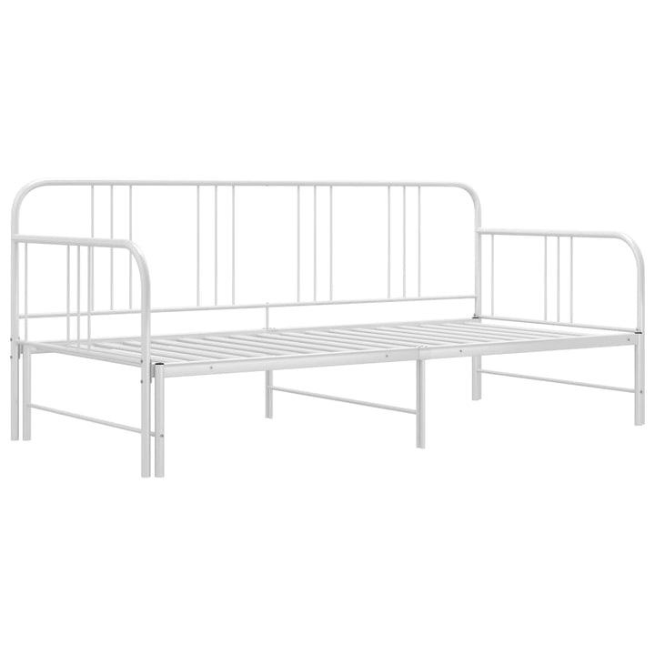 sengestel til udtræksseng 90x200 cm metal hvid