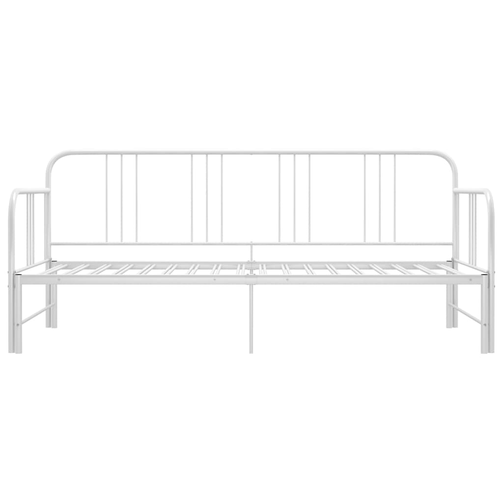 sengestel til udtræksseng 90x200 cm metal hvid