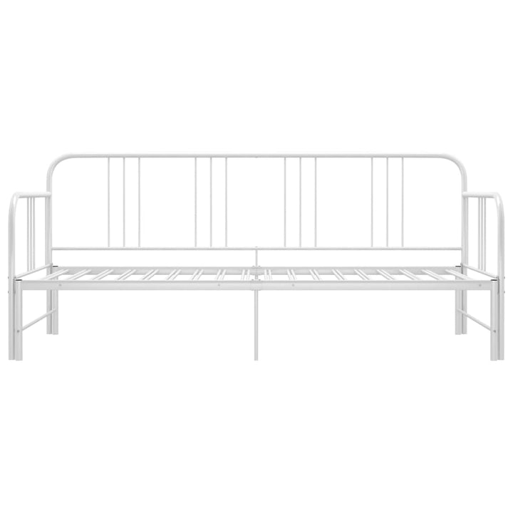 sengestel til udtræksseng 90x200 cm metal hvid