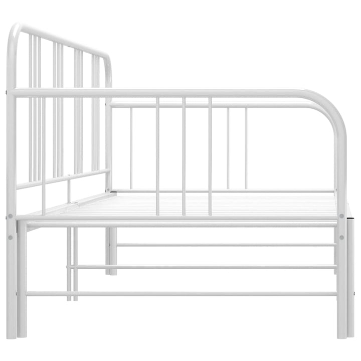sengestel til udtræksseng 90x200 cm metal hvid