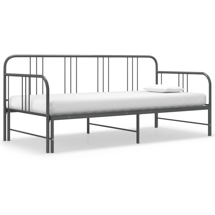 sengestel til udtræksseng 90x200 cm metal grå