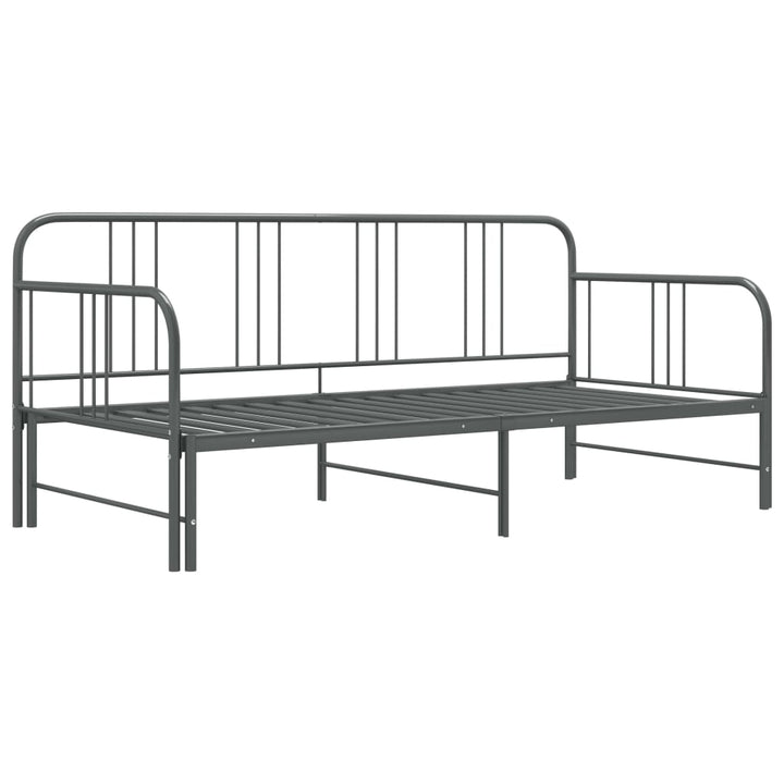 sengestel til udtræksseng 90x200 cm metal grå
