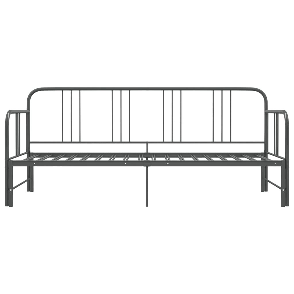 sengestel til udtræksseng 90x200 cm metal grå